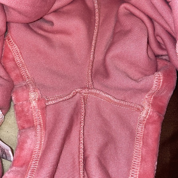Fashion Nova Medium Pink Velour Romper Suit - Picture 13 of 14